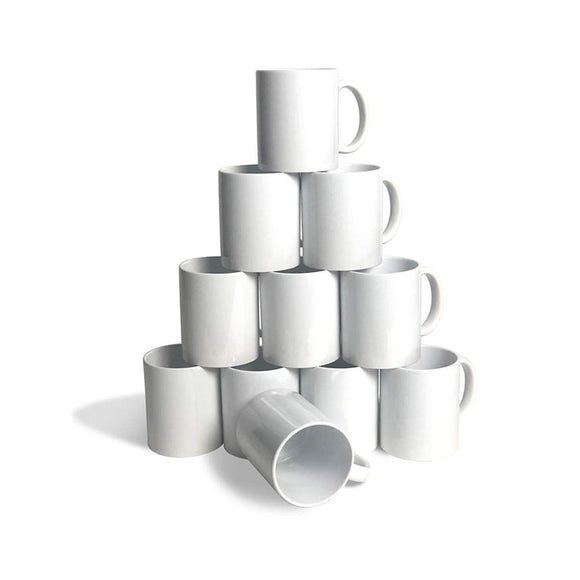 12 oz white mugs